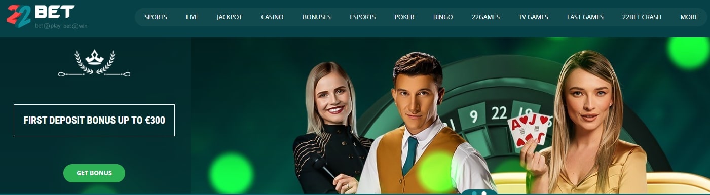 22bet Casino Bonus uusille pelaajille
